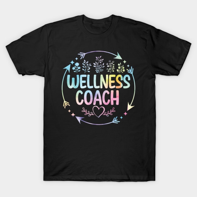 Wellness Health Coach cute floral watercolor T-Shirt by ARTBYHM